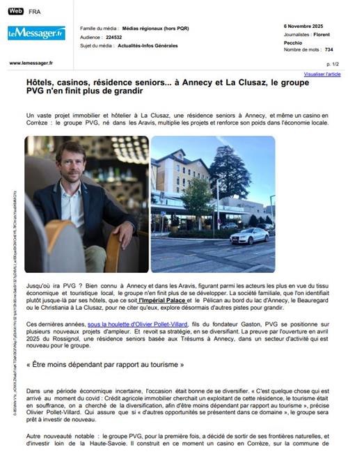 LE MESSAGER : Le Groupe PVG n'en finit pas de grandir